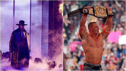 The Undertaker and John Cena will both be wrestling in Melbourne later this year. Picture: Supplied