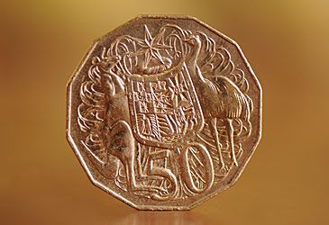 Which term denotes the shape of Australia's 50 cent coin?