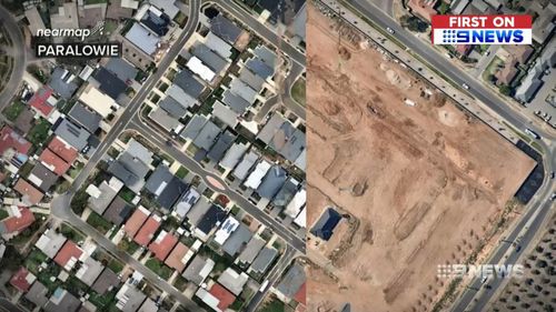 From empty paddocks to residential properties. Adelaide has undergone a rapid expansion. Picture: 9NEWS