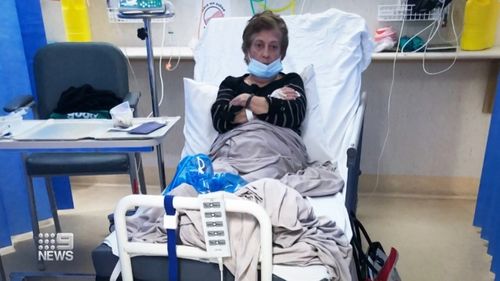 Grandmother Anna Bove, 79, was forced to wait six hours for care at the Sir Charles Gairdner Hospital after collapsing and hitting her head.