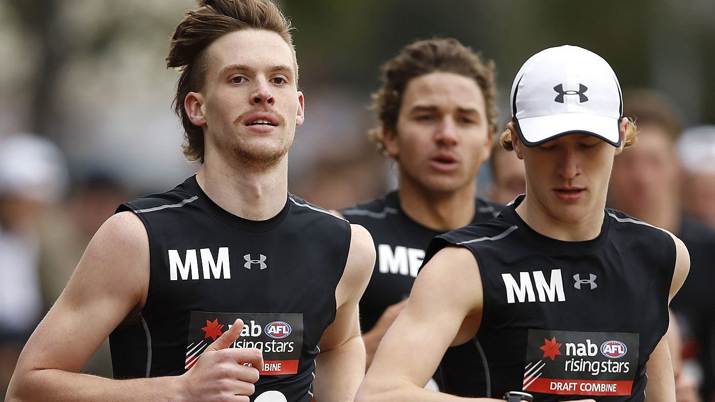 Noah Anderson completes the 2km time trial during the 2019 AFL Draft Combine