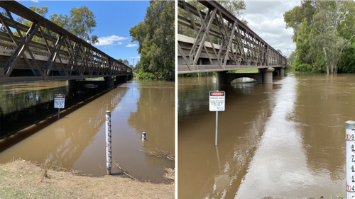 Rivers are steadily rising  in the town of Forbes, sparking widespread evacuation orders.