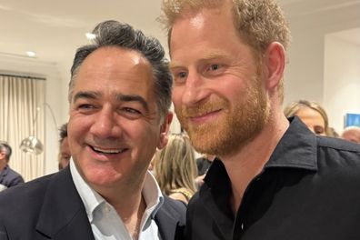 Prince Harry and Michael Wippa Wipfli at the Nexus Summit in Melbourne, April 15, 2026
