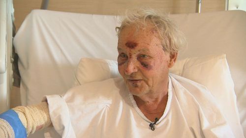 A grandfather who fell off a cliff and clung to a tree branch for two hours while help arrived has lived to tell the tale.