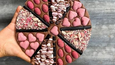 Junee Liquorice and Chocolate Factory Pizza wheel chocolate is a great Valentine's gift