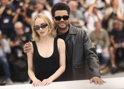 Lily-Rose Depp and Abel Tesfaye at the photo call for the television series The Idol at the 76th international television series festival, May 23, 2023. 