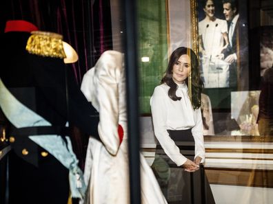 Denmark's Queen Mary participate in the opening of the exhibition FREDERIK 10. - King of tomorrow at the Amalienborg Museum in Copenhagen, Thursday, March 21, 2024.