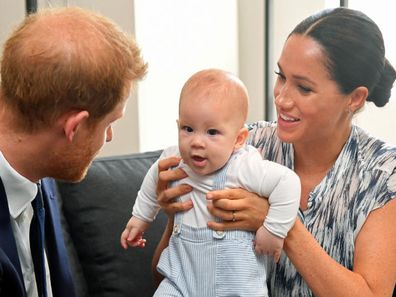 Archie with Meghan and Harry