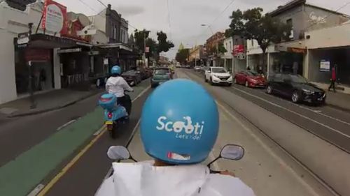 The company claims their vehicles can get you places faster, thanks to the easing of lane-filtering laws in Melbourne. (9NEWS)