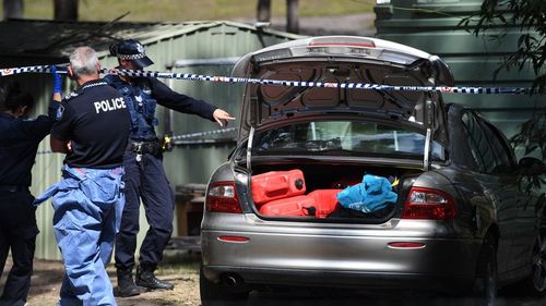 Police at the scene on Friday. (Photo: AAP)
