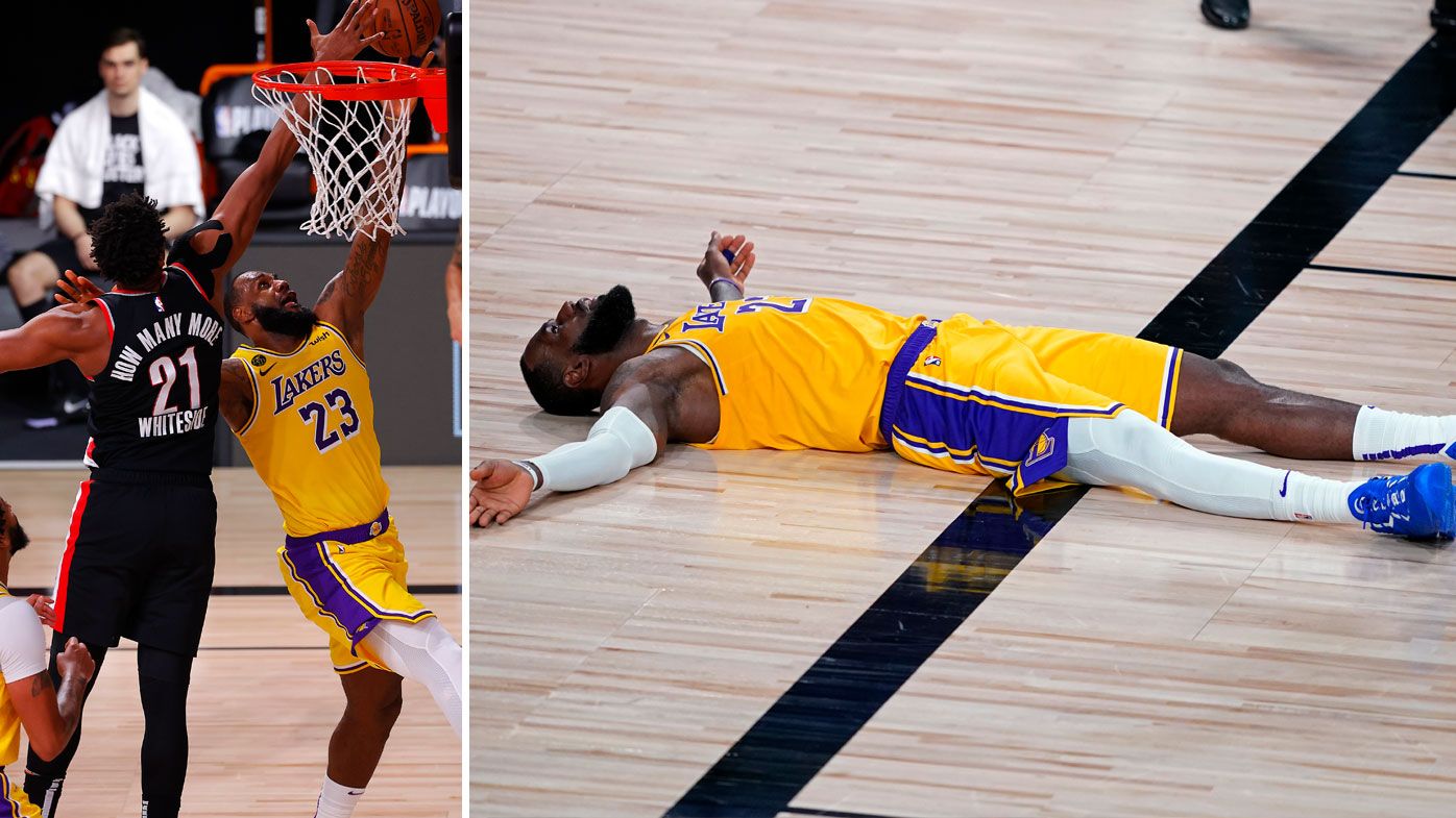 LeBron&#x27;s Lakers fall short against Lillard&#x27;s Trailblazers in Game 1. (Getty)
