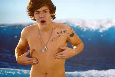 One Direction star Harry Styles is out and proud about his second set of nipples, although he covered them up when he went shirtless in the band's 'Kiss You' clip.