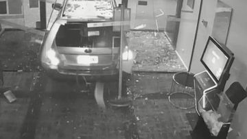 Two men are on the run after a ram raid in Ballarat.