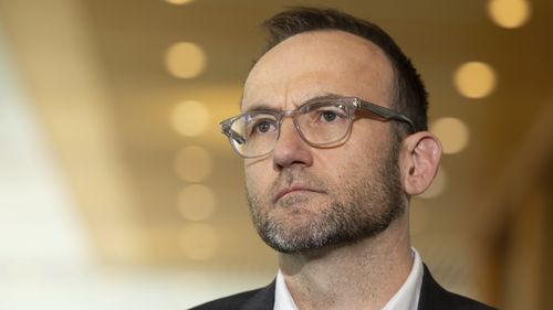 Greens leader Adam Bandt during a press conference