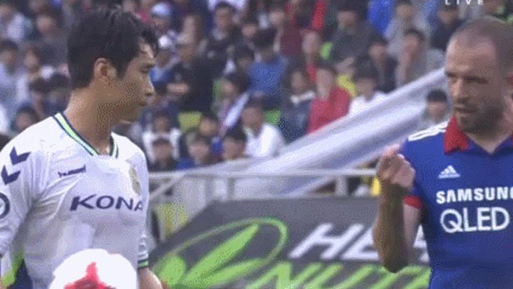 Socceroos defender Matthew Jurman suspended for 'bribe' gesture in K-League