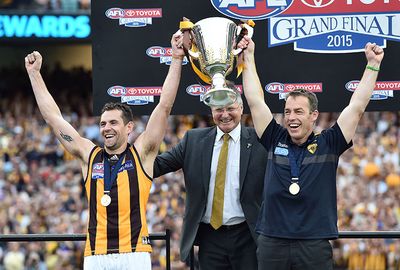 For the third time, Alastair Clarkson and Luke Hodge lifted the  cup.
