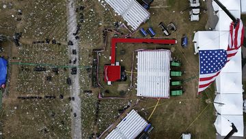 The Butler Farm Show, site of a campaign rally for Republican presidential candidate former President Donald Trump, is seen Monday July 15