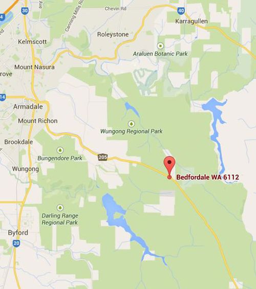 The fatal car crash happened on the Albany Highway in Bedfordale, south-east of Perth. (source: Google Maps)