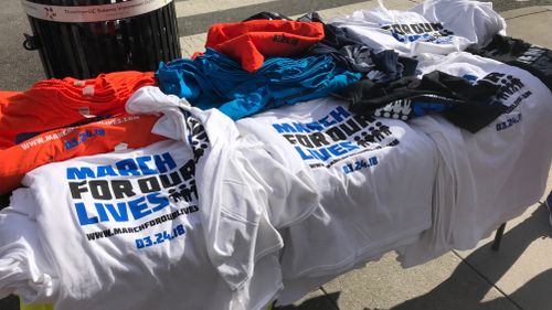 Marchers will don 'March for Our Lives' tshirts as they walk the streets. (Charles Croucher) 