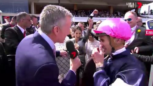 The Brown girls were thrilled to see their Cup winner. (7 News)