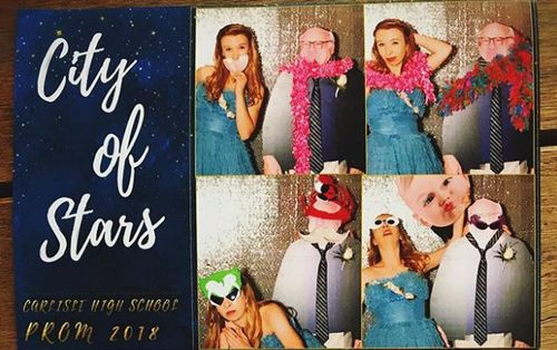 Allison even took "DeVito" into the photo booth. (Supplied)