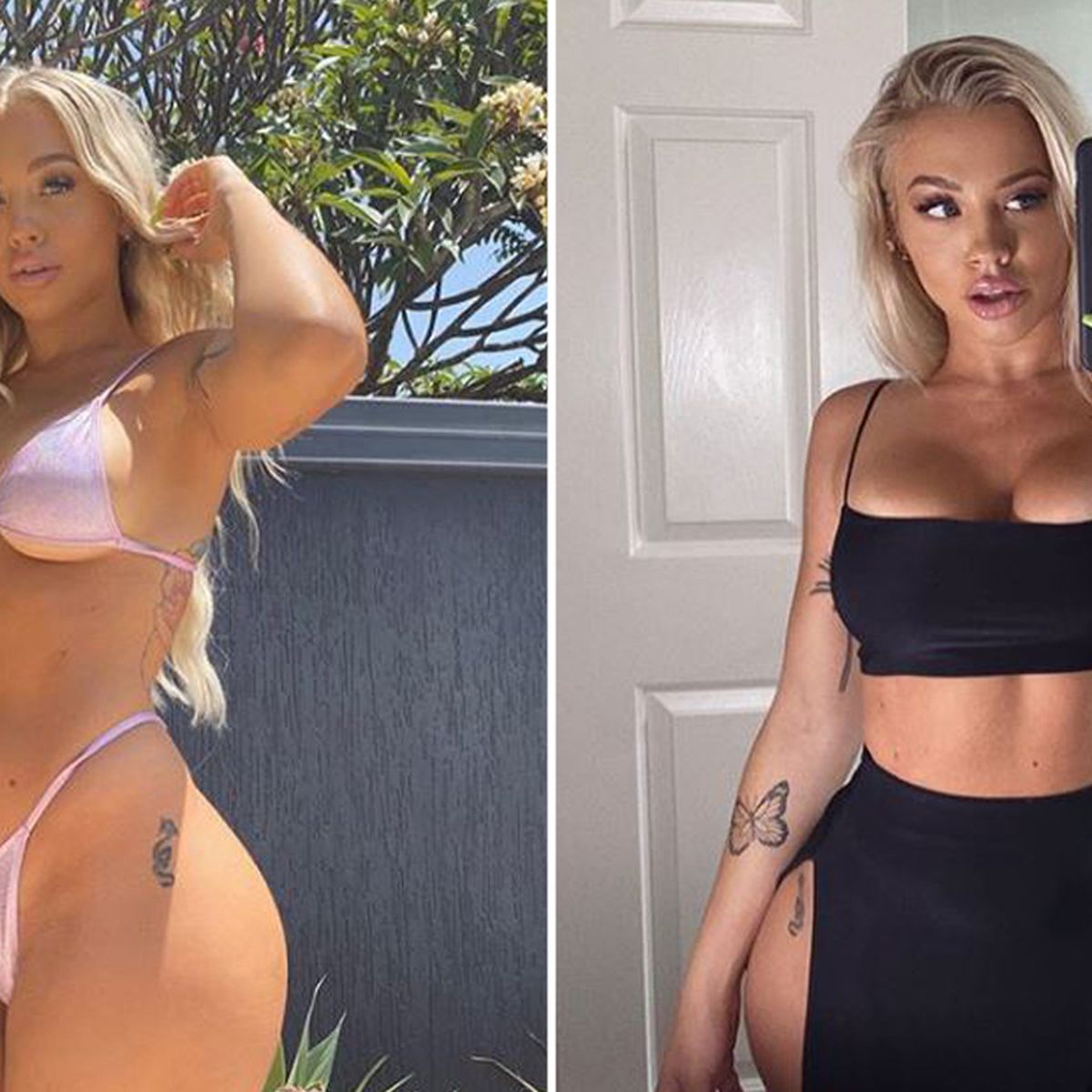 Tammy Hembrow shows off her famous curves in a skimpy underwear set