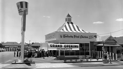 The first KFC store in Australia opened in Guildford, in Sydney's west, in 1968. Picture: Supplied.