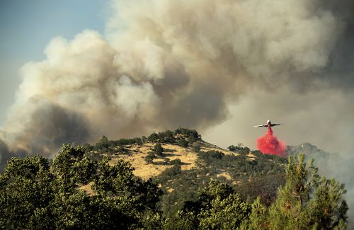 As the blaze continues to grow, no injuries or deaths have been reported as a result of the fire. Picture: AP.