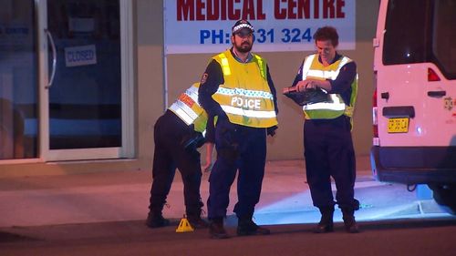 Police at the scene of the attempted carjacking in Sydney's west. Picture: 9NEWS