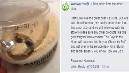 How Woolworths turned a mouldy hommus complaint into marketing gold
