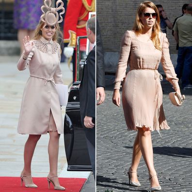 Princess Beatrice at royal weddings in 2011 and 2014