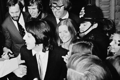 Paul McCartney marries American musician and photographer Linda Eastman at Marylebone Registery Office, London, 12th March 1969.  