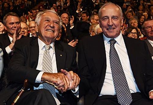 Bob Hawke and Paul Keating (Getty)