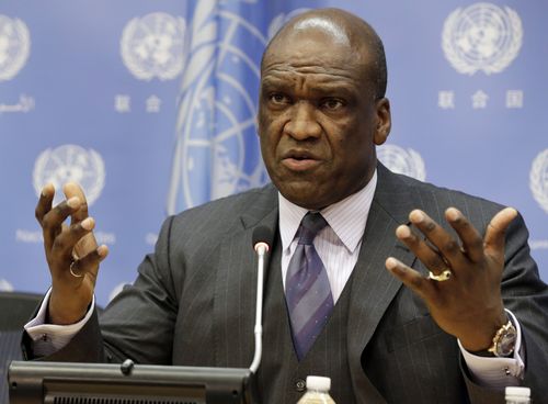 The United Nations General Assembly president John Ashe died in his New York home before he could be charged over the alleged bribes. Picture: AAP