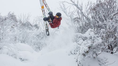 Record snowfall brought bumper conditions for skiers and snowboarders at Thredbo on Saturday. (Supplied)