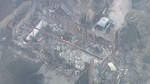 More than 150 firefighters are still on the ground fighting the blaze. (9NEWS)