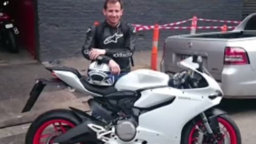 Warren Harrison's Ducati motorcycle was stolen earlier this week. (9NEWS)