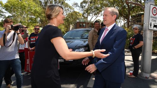 Bill Shorten campaigning with Labor candidate for Bennelong Kristina Keneally (Image: AAP)