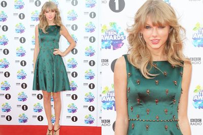 We're guessing many we're green with envy at Taytay's feminine frock.