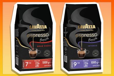 9PR: Lavazza Espresso Barista Gran Crema Coffee Beans, 1kg and Lavazza Espresso Barista Intenso Drum Roasted Coffee Beans, 1kg