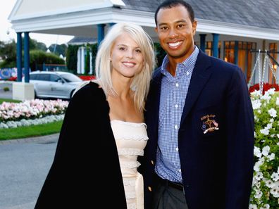 Tiger Woods of USA poses with his ex- wife Elin Nordegren at The Welcome Dinner after the first official practice day of the 2006 Ryder Cup at The K Club on September 19, 2006 in Straffan, Co. Kildare, Ireland.  