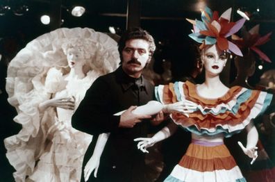 Mannequins were used by Paris couturier Paco Rabanne for the presentation of his 1973 collection of paper dresses, January 22, 1973.  