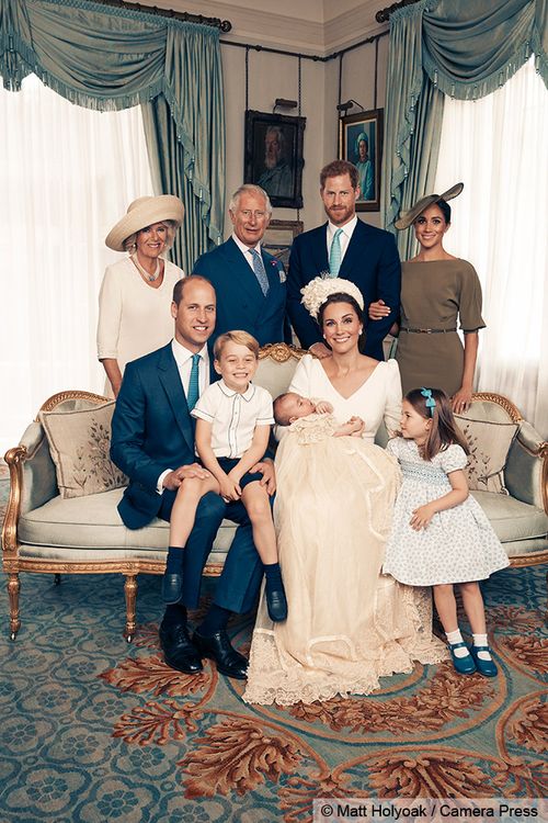 Prince Louis' finery stole the show - a replace honiton lace gown that was made in 1841 for Queen Victoria's oldest daughter. Picture: Matt Holyoak/Camera Press.