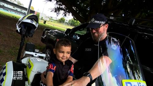 Queensland police named Mateoh Eggleton a special junior constable after being officially inducted. 