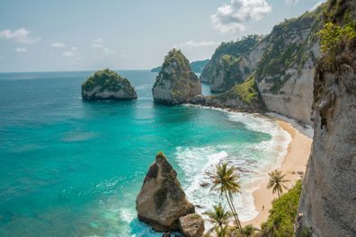 An island part of the Republic of Indonesia located southeast of Bali which is separated by the Badung Strait with beautiful sea colors and amazing views