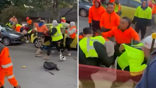 
Police investigating after dozens of tradies caught in job site brawl
