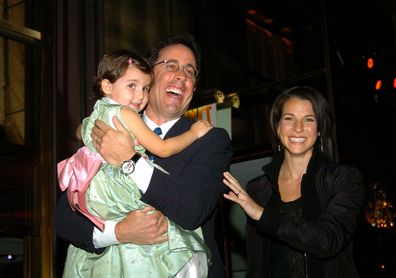 Sascha Seinfeld, Jerry Seinfeld and Jessica Seinfeld in 2004.