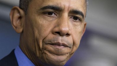 US President Barack Obama during a press conference on the Charleston shootings. (AAP)