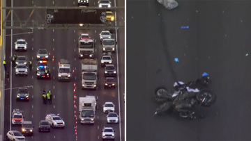 Man charged after motorcyclist dies following Melbourne freeway crash