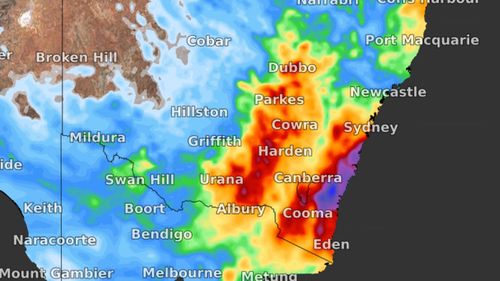 The NSW south coast and ranges are to be hit by heavy rainfall over the next four days.